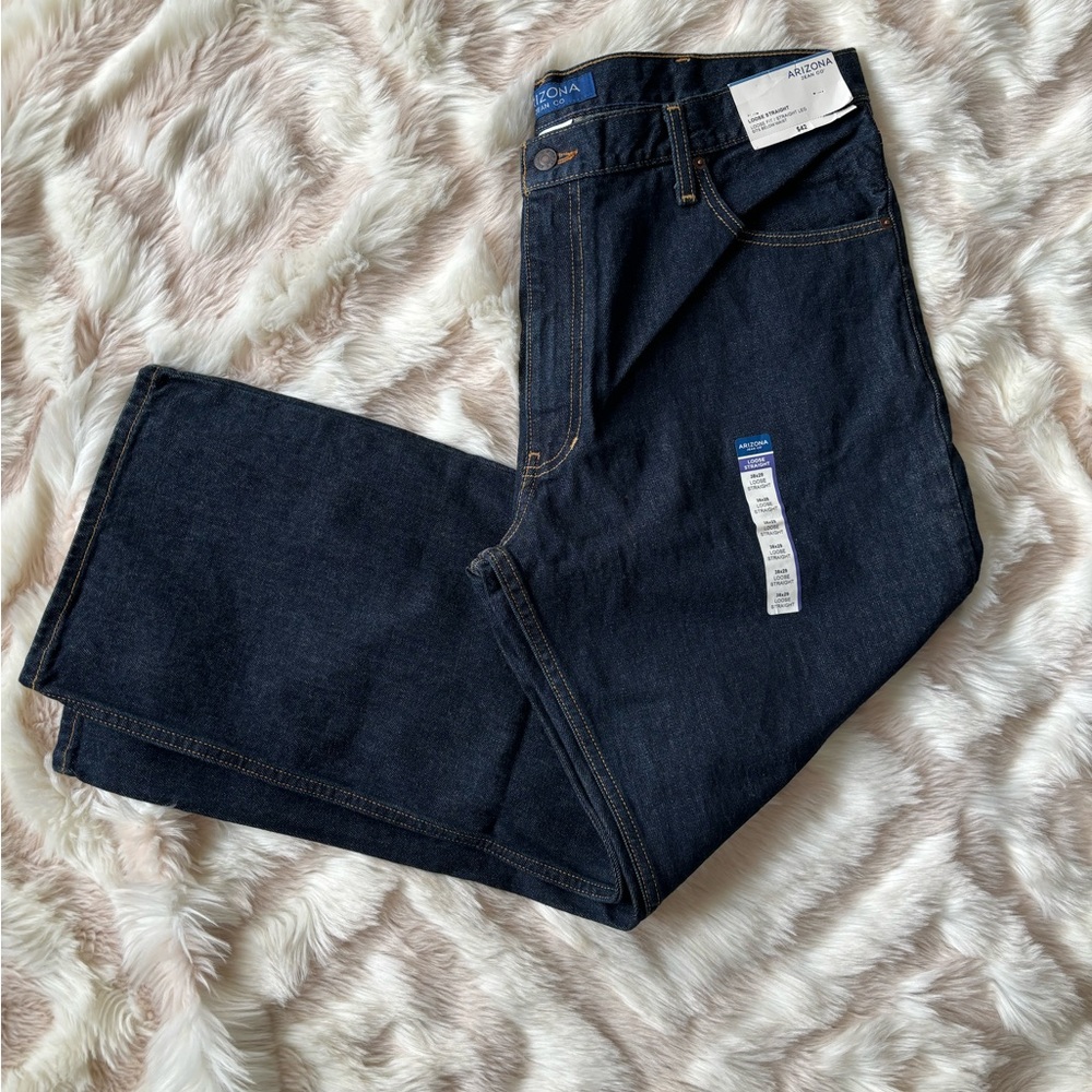 NWT Arizona Jeans Loose Fit Straight Leg